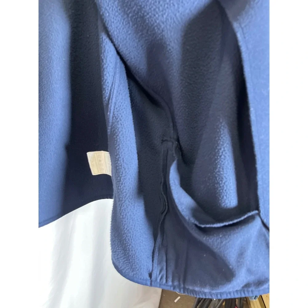 Antigua Womens Navy Blue Full Zip Fleece Jacket Mock Neck Size‎ Medium